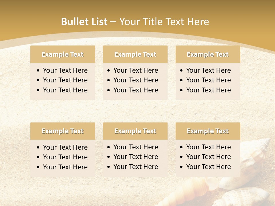 Sand And Sea Background PowerPoint Template