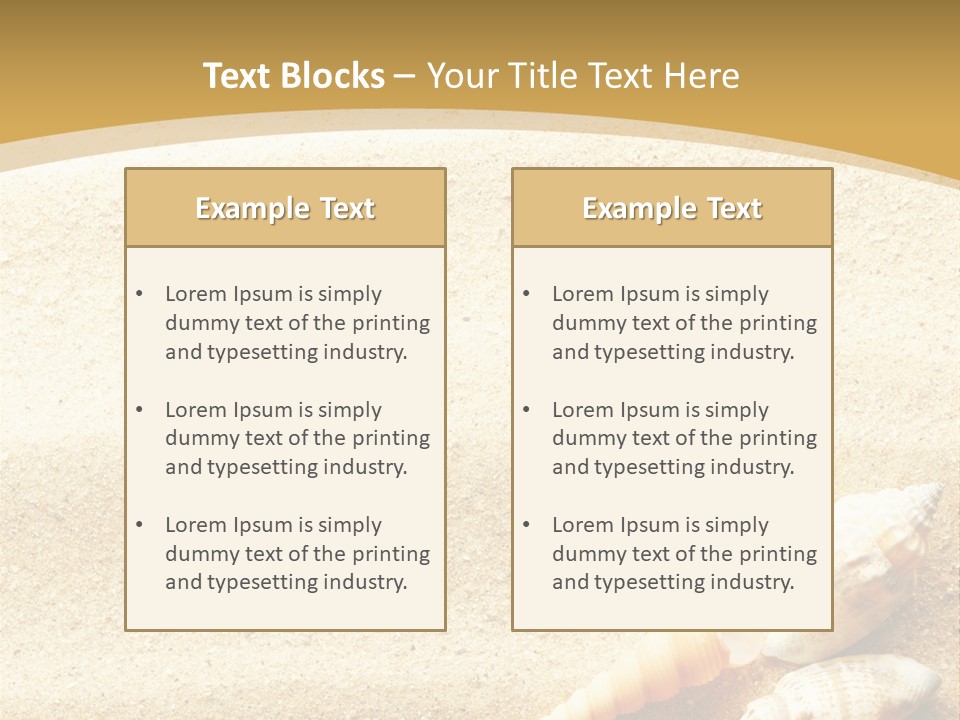 Sand And Sea Background PowerPoint Template