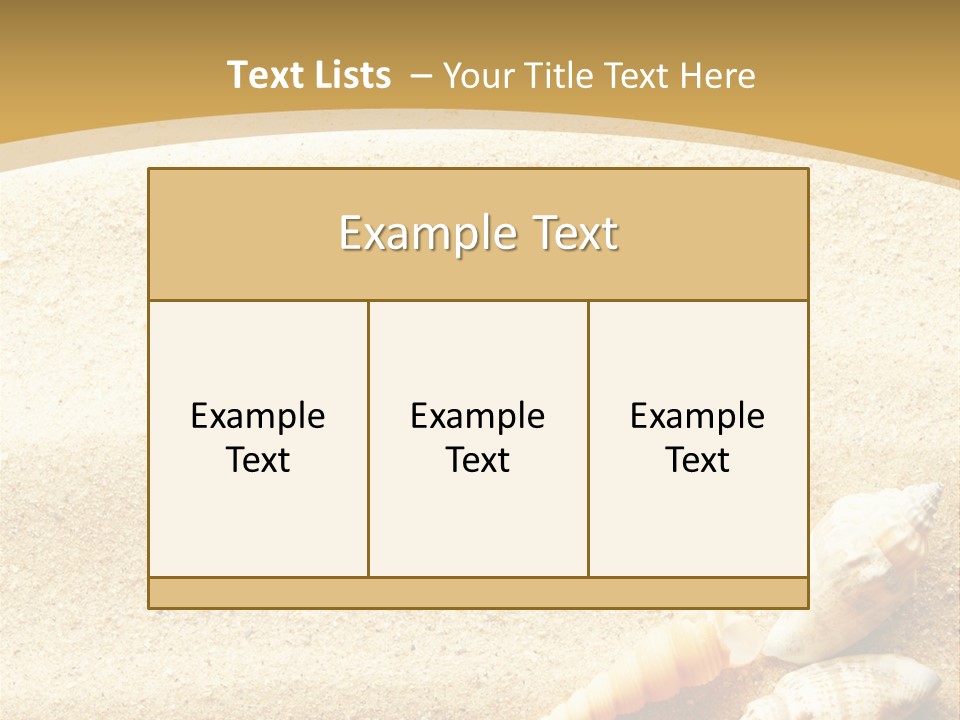 Sand And Sea Background PowerPoint Template