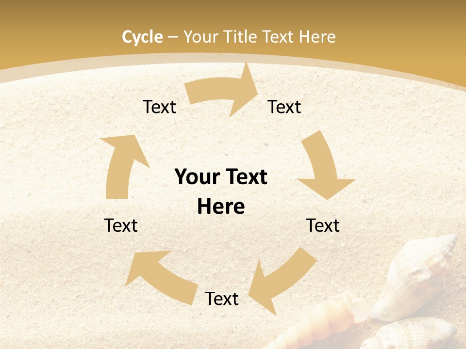 Sand And Sea Background PowerPoint Template