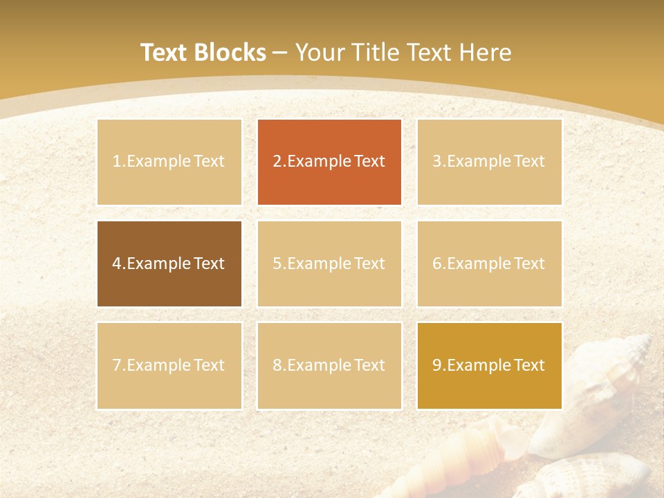 Sand And Sea Background PowerPoint Template