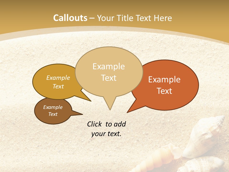 Sand And Sea Background PowerPoint Template