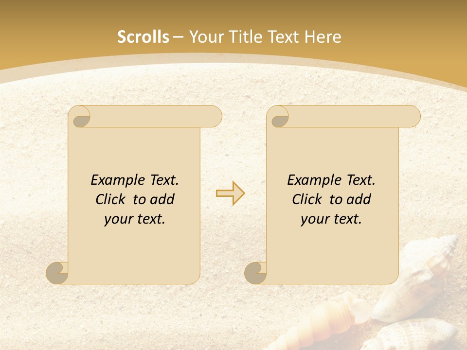 Sand And Sea Background PowerPoint Template