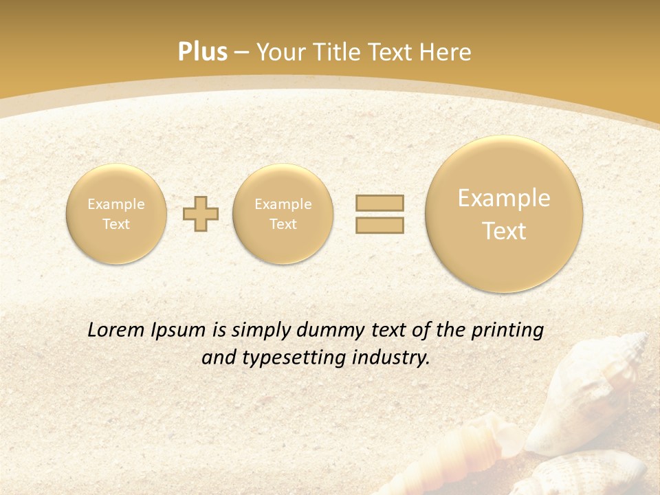 Sand And Sea Background PowerPoint Template