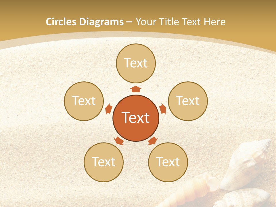 Sand And Sea Background PowerPoint Template