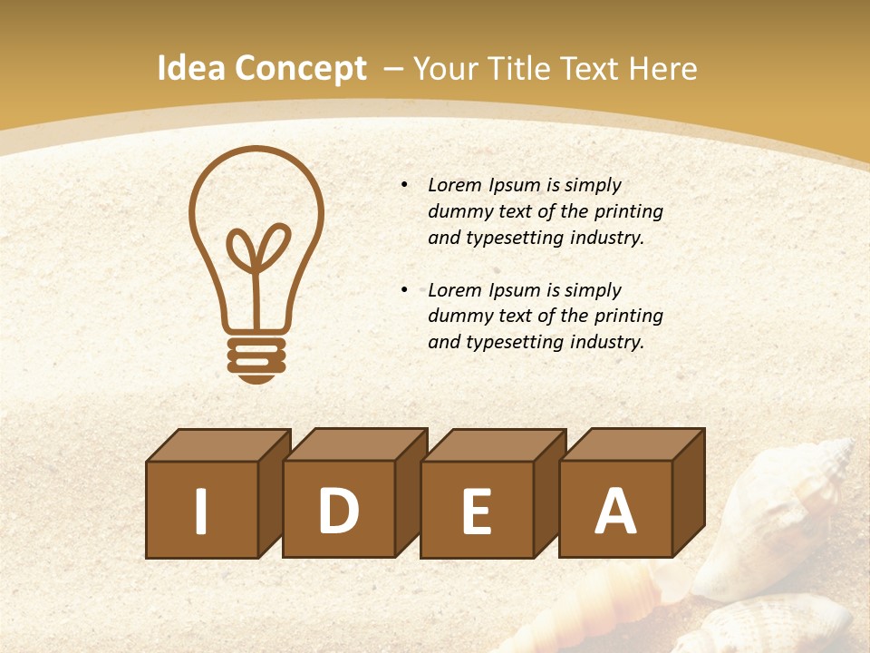 Sand And Sea Background PowerPoint Template