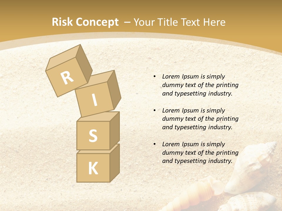 Sand And Sea Background PowerPoint Template