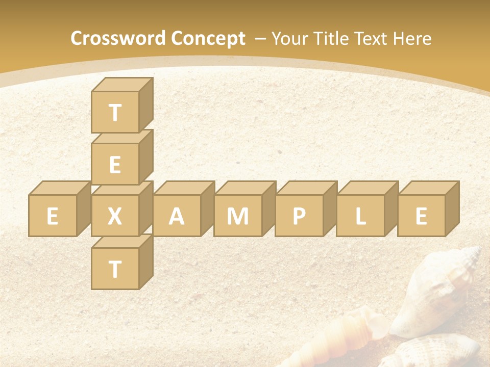 Sand And Sea Background PowerPoint Template