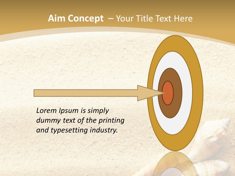 Sand And Sea Background PowerPoint Template