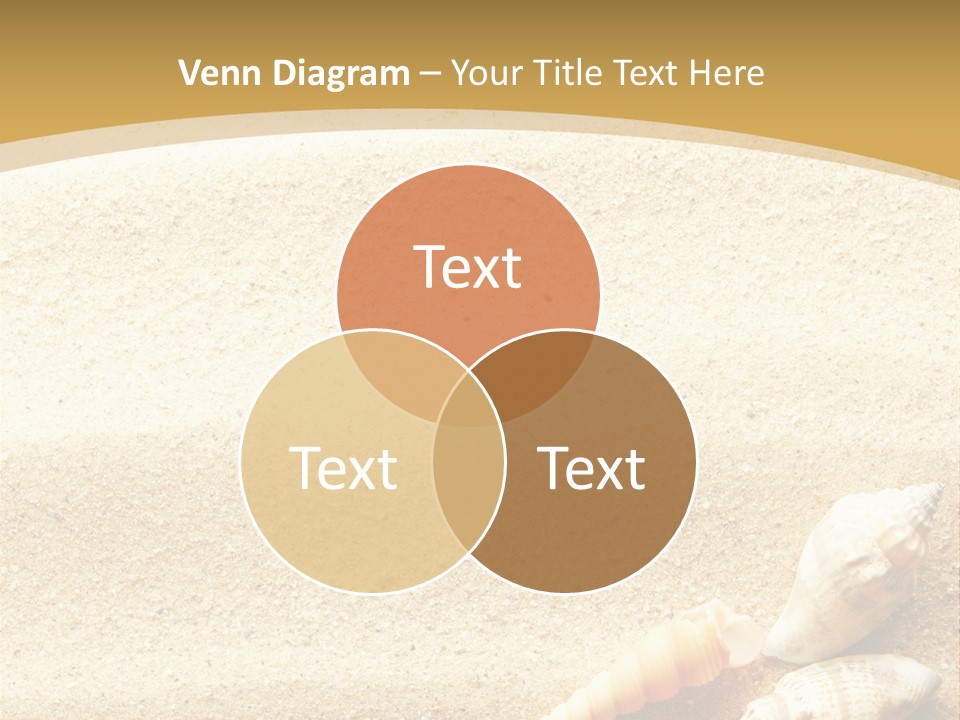 Sand And Sea Background PowerPoint Template