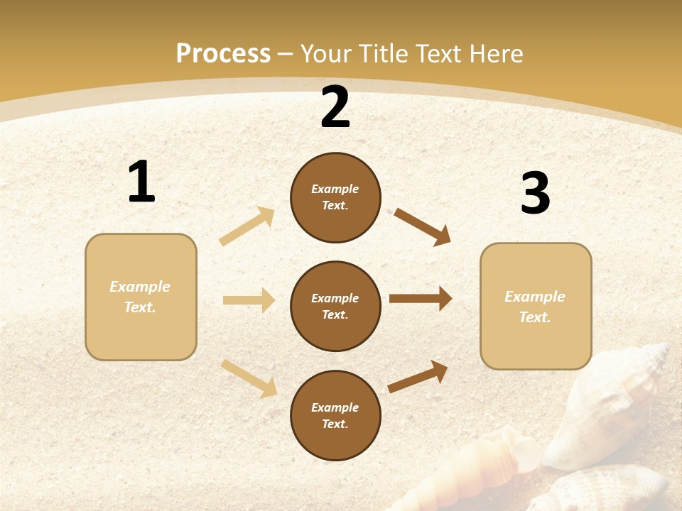 Sand And Sea Background PowerPoint Template