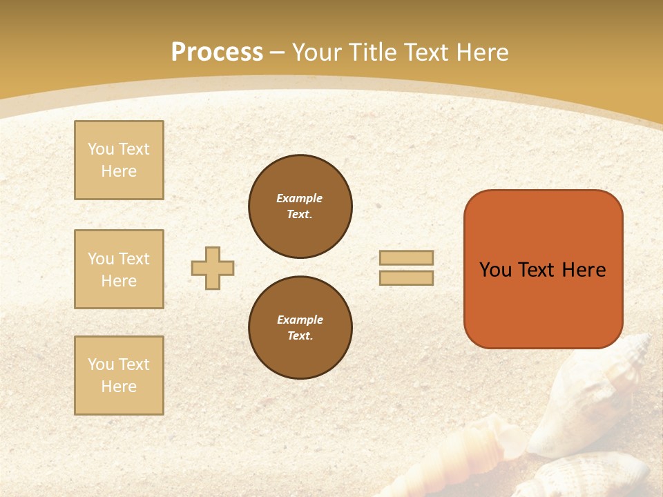 Sand And Sea Background PowerPoint Template