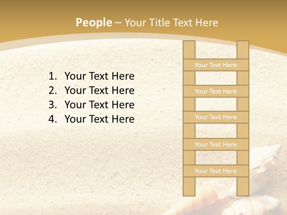 Sand And Sea Background PowerPoint Template