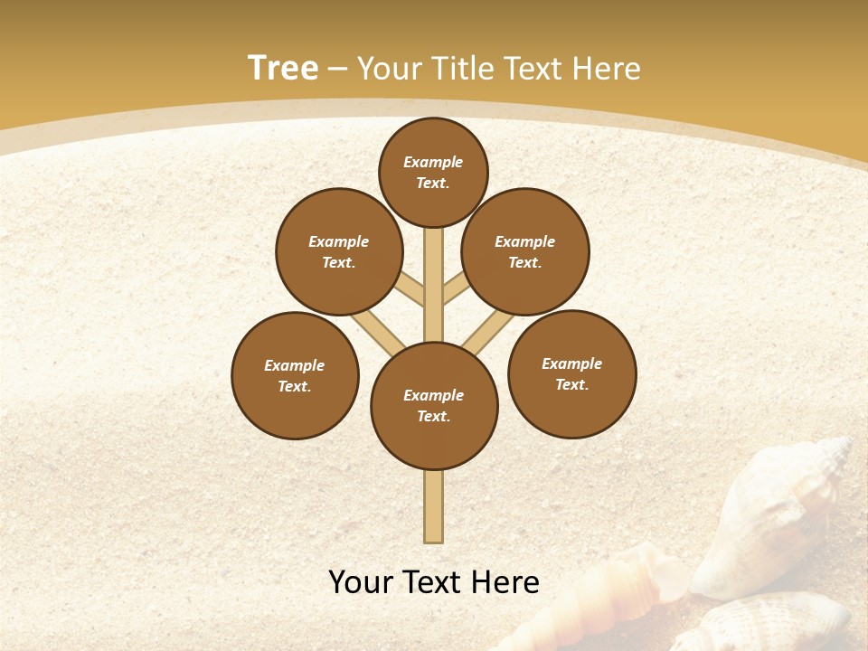 Sand And Sea Background PowerPoint Template