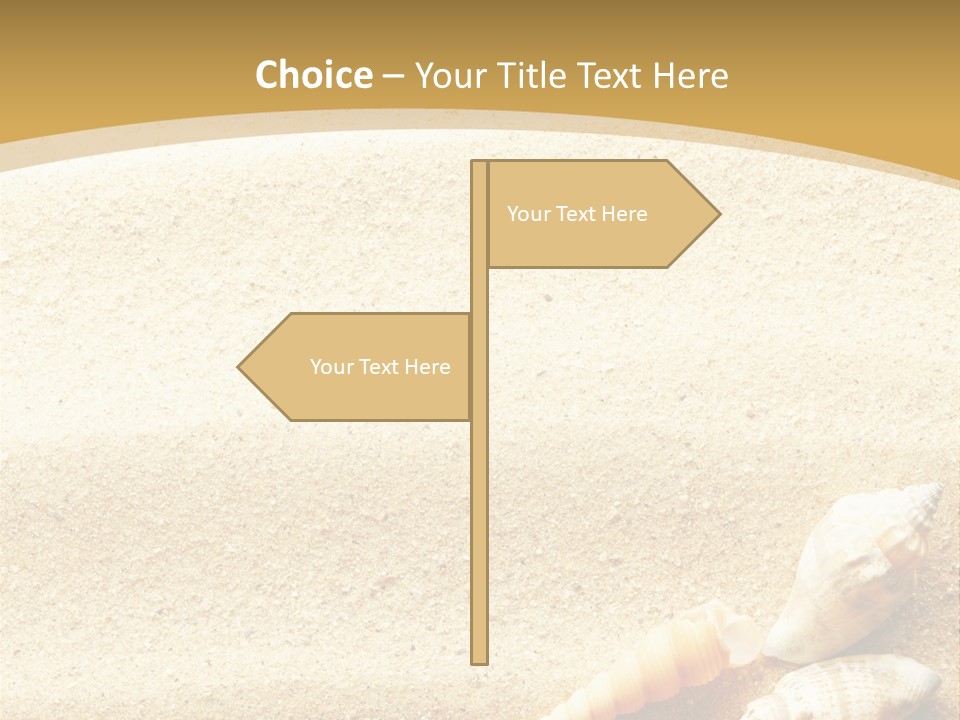 Sand And Sea Background PowerPoint Template
