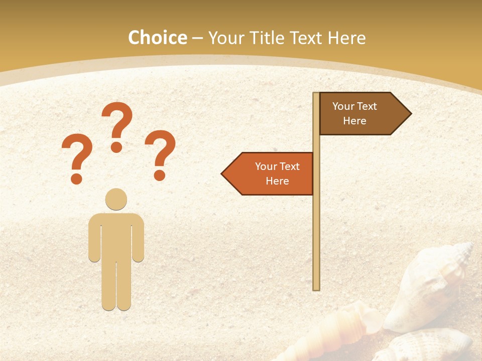 Sand And Sea Background PowerPoint Template