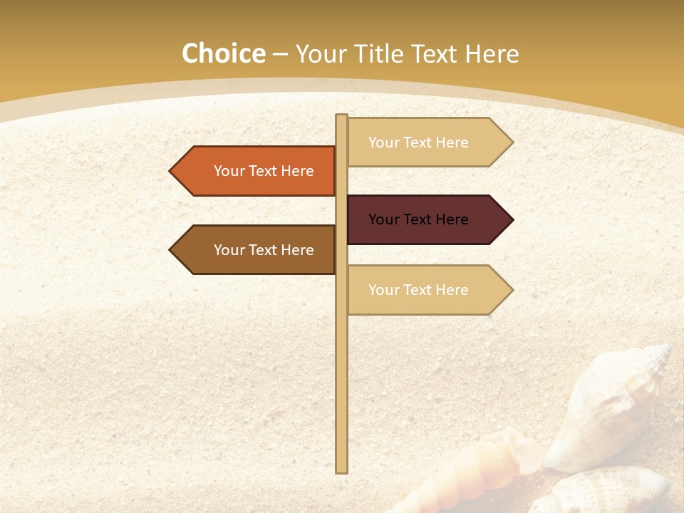 Sand And Sea Background PowerPoint Template