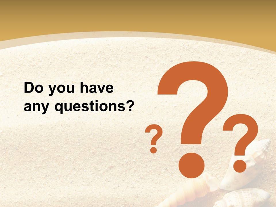 Sand And Sea Background PowerPoint Template