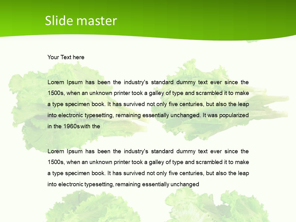 Lettuce Vector PowerPoint Template