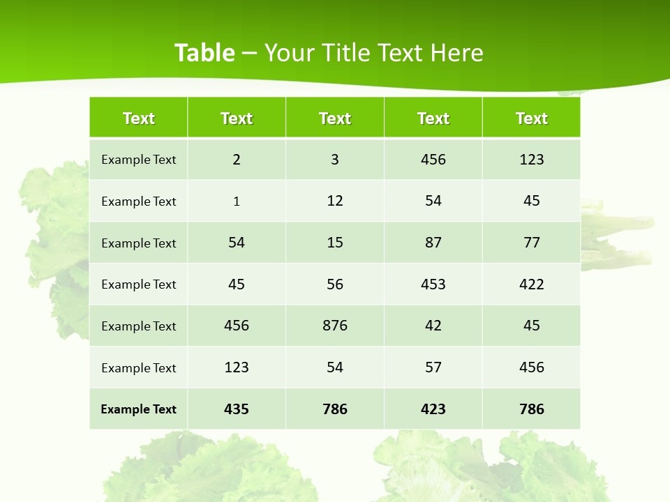 Lettuce Vector PowerPoint Template