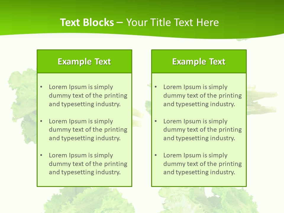 Lettuce Vector PowerPoint Template