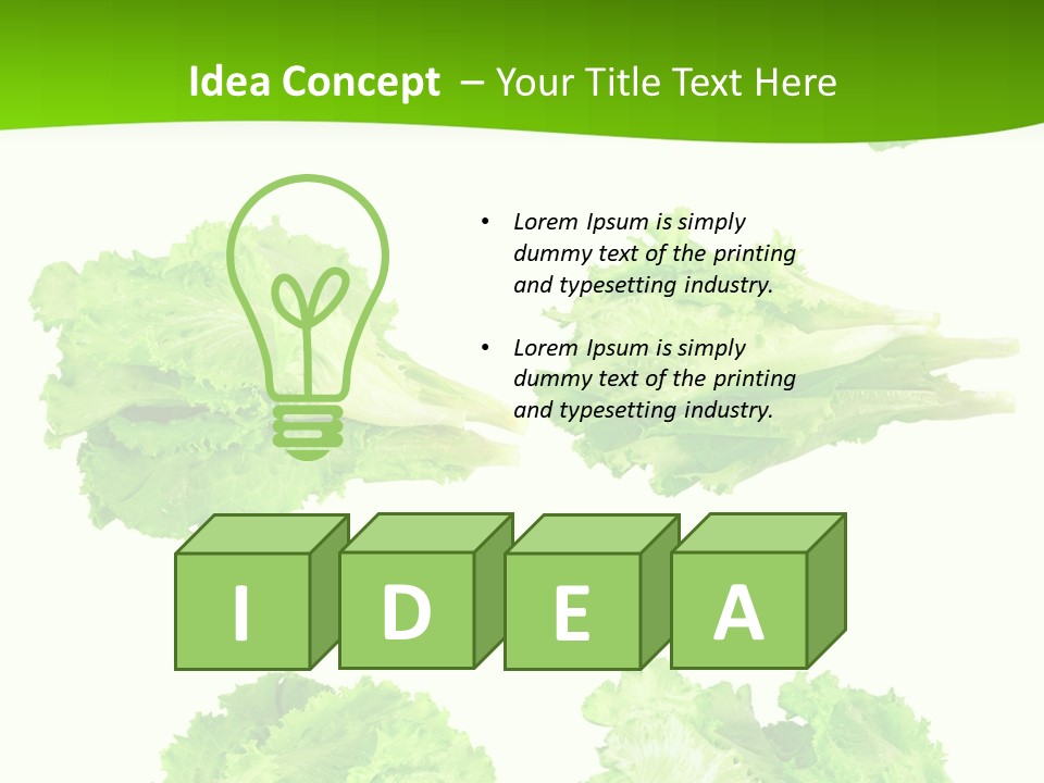 Lettuce Vector PowerPoint Template
