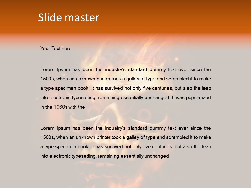 Burning Skull PowerPoint Template