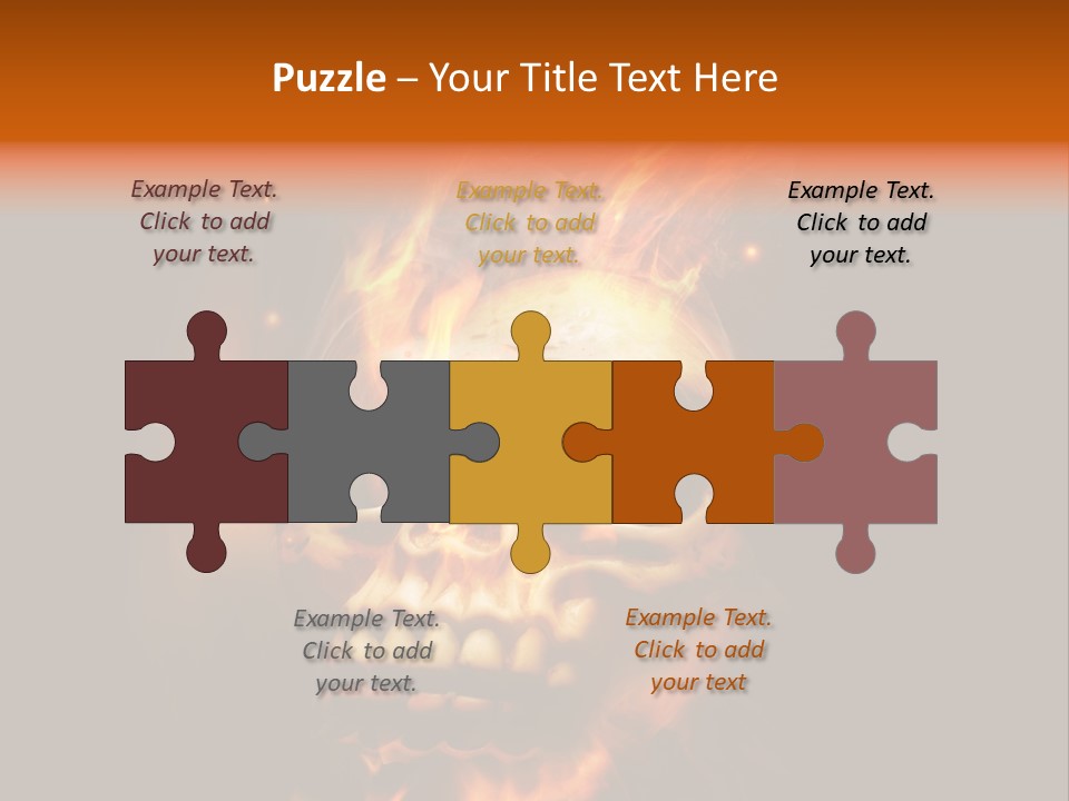 Burning Skull PowerPoint Template