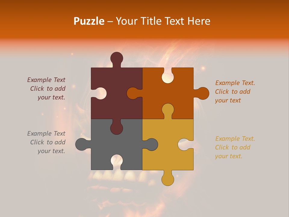 Burning Skull PowerPoint Template