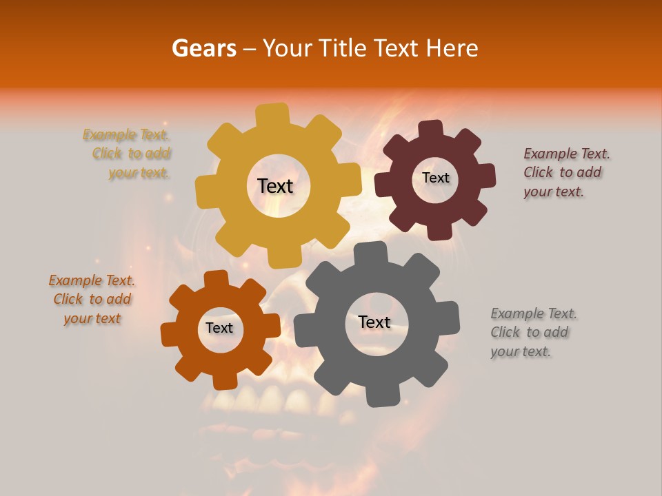 Burning Skull PowerPoint Template