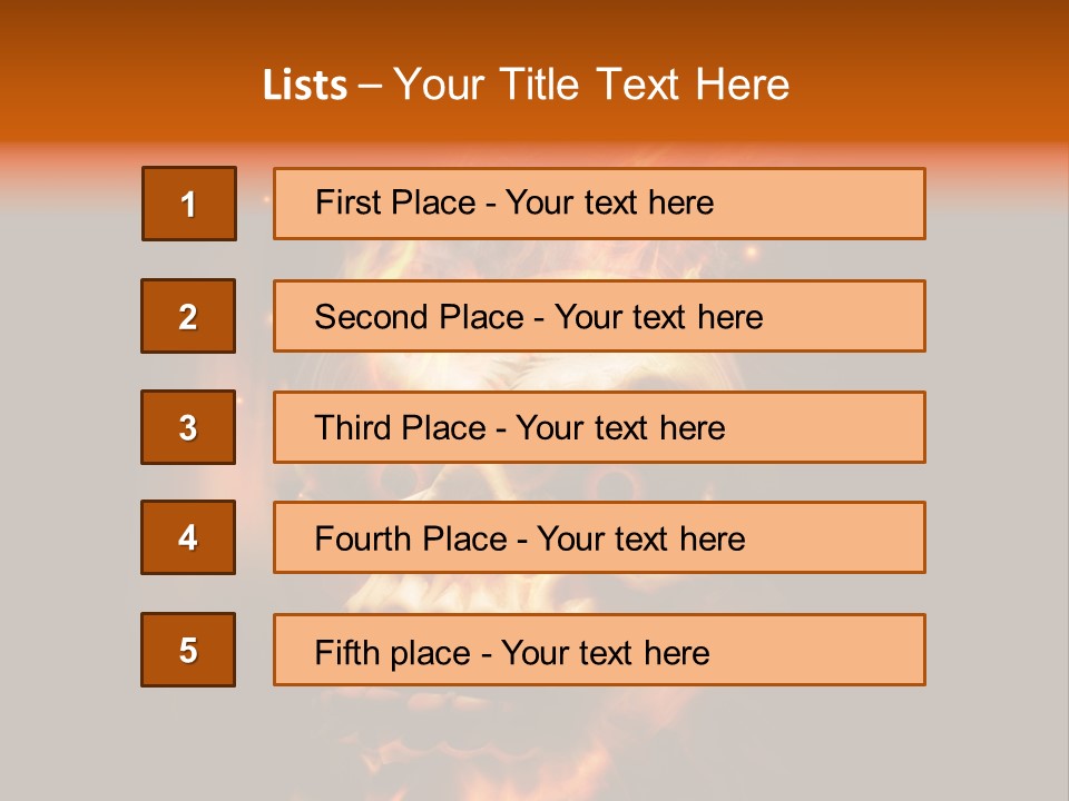 Burning Skull PowerPoint Template