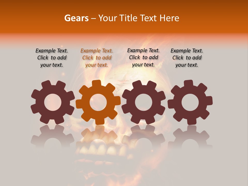 Burning Skull PowerPoint Template