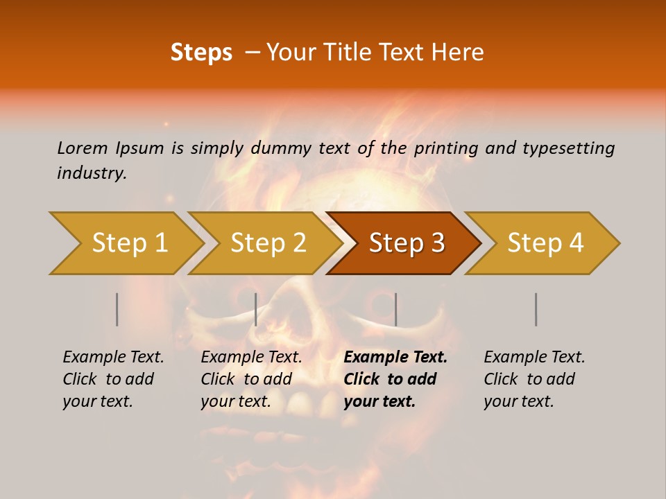 Burning Skull PowerPoint Template