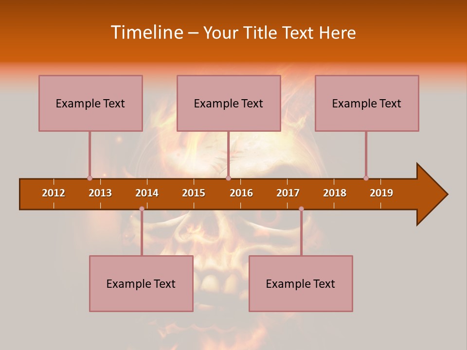 Burning Skull PowerPoint Template
