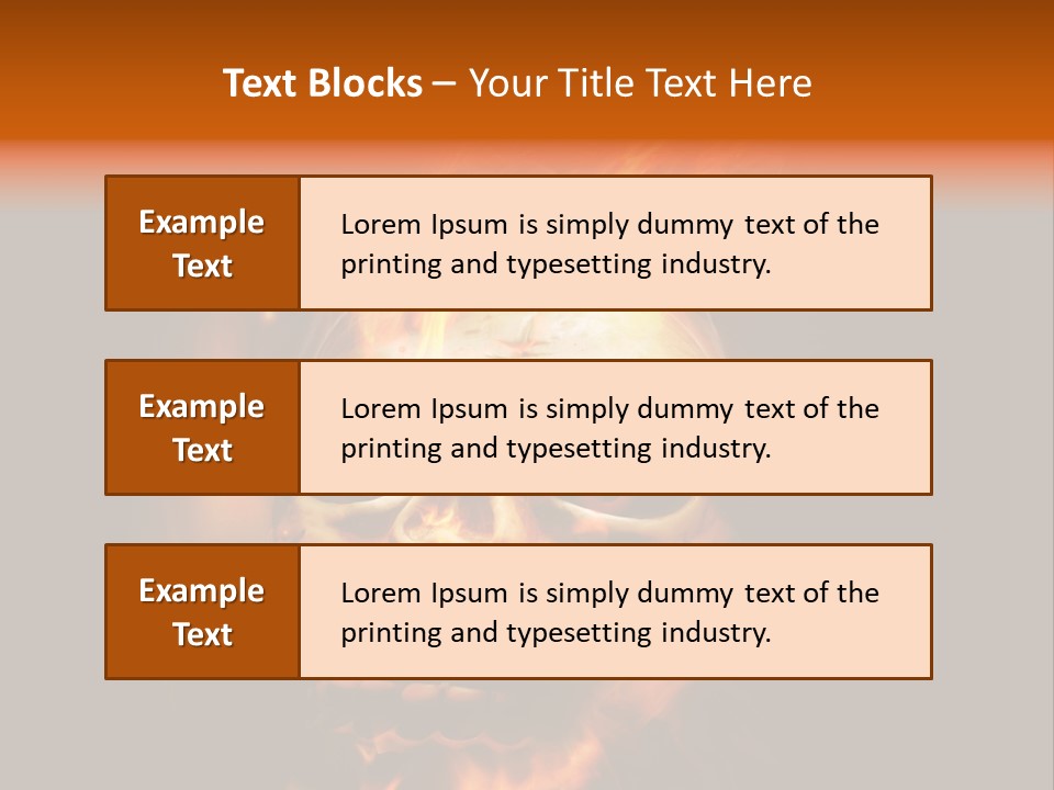 Burning Skull PowerPoint Template