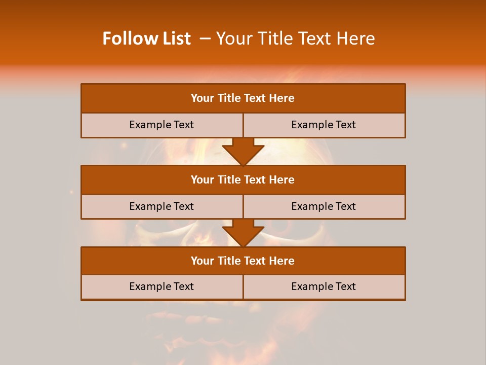 Burning Skull PowerPoint Template
