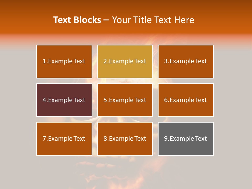 Burning Skull PowerPoint Template