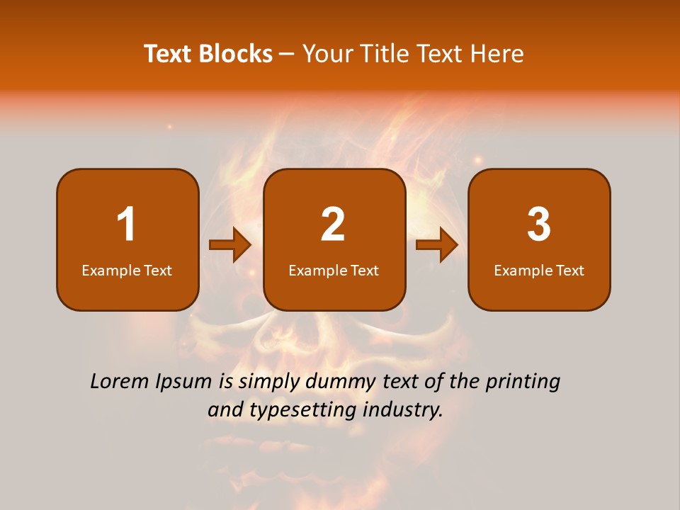 Burning Skull PowerPoint Template