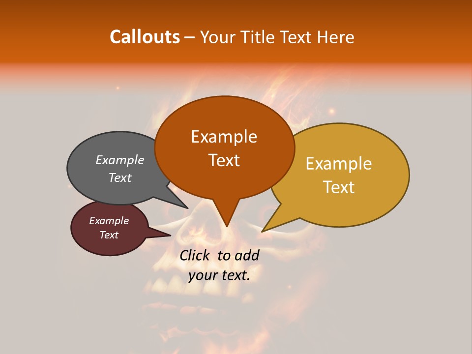 Burning Skull PowerPoint Template