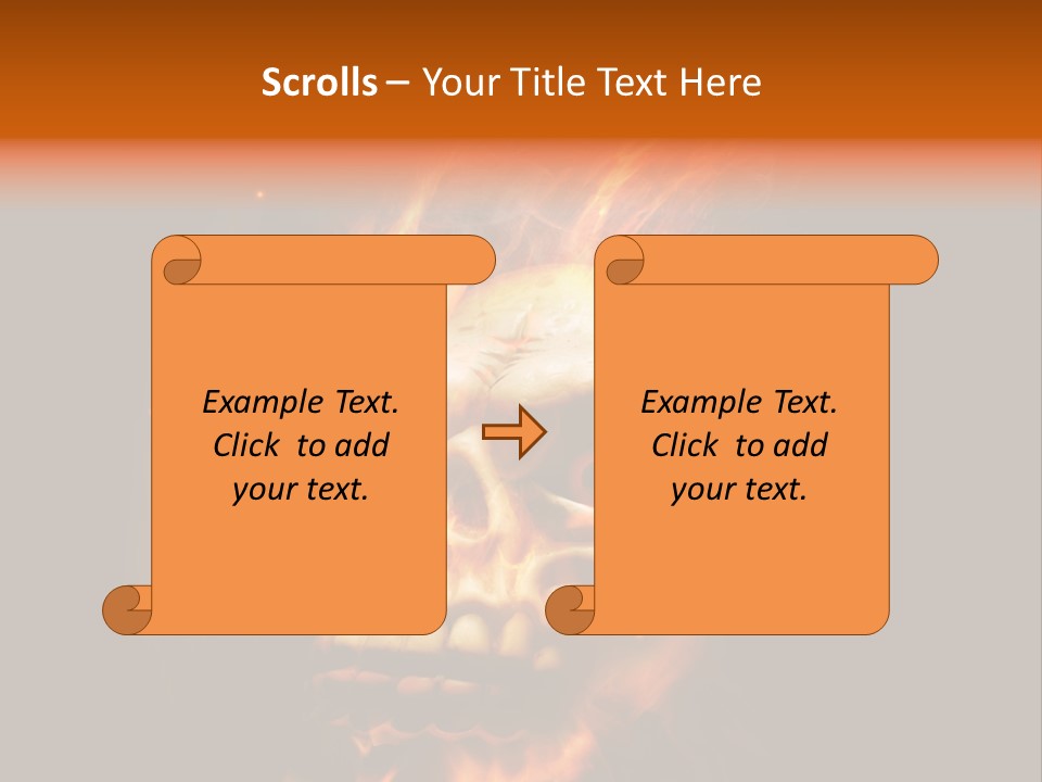 Burning Skull PowerPoint Template