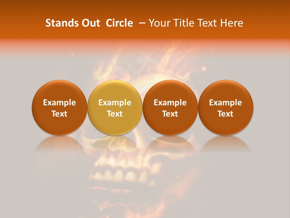 Burning Skull PowerPoint Template