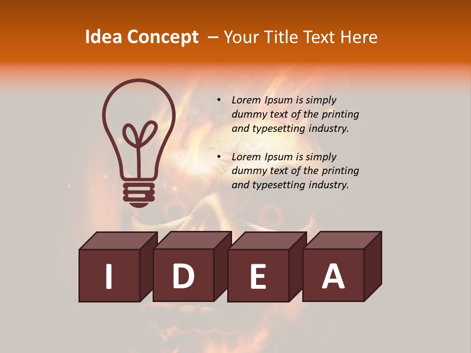 Burning Skull PowerPoint Template
