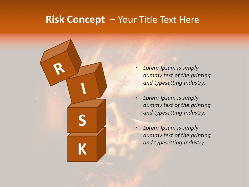 Burning Skull PowerPoint Template