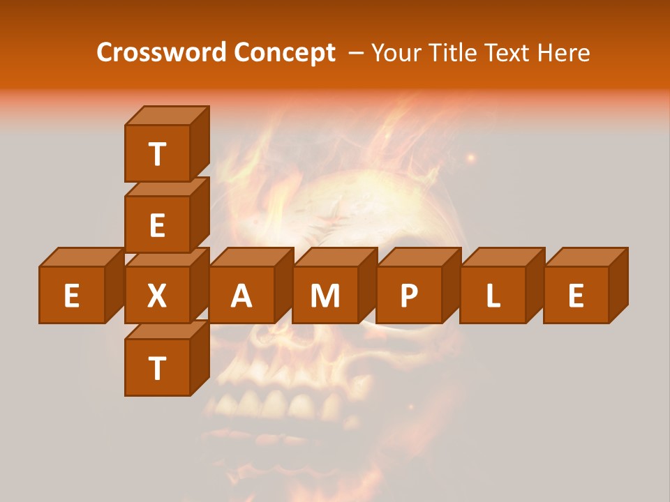 Burning Skull PowerPoint Template