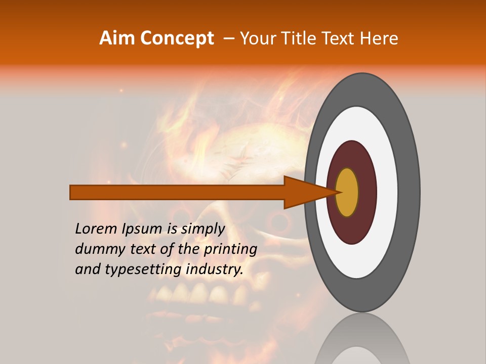 Burning Skull PowerPoint Template