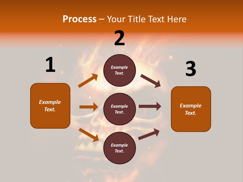Burning Skull PowerPoint Template