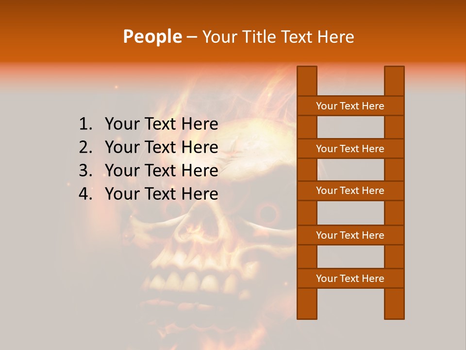 Burning Skull PowerPoint Template