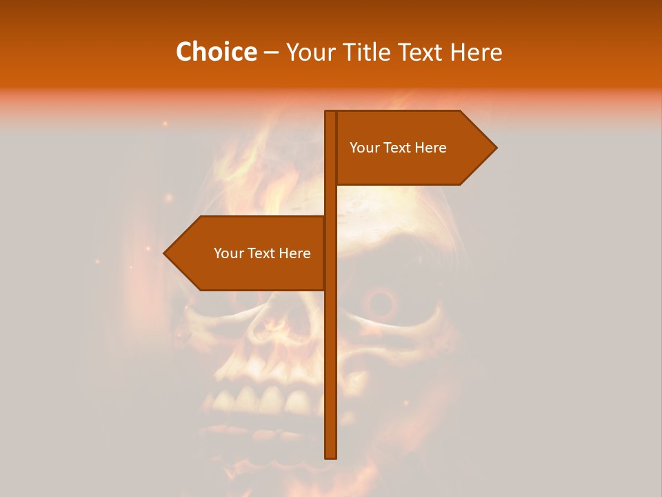 Burning Skull PowerPoint Template