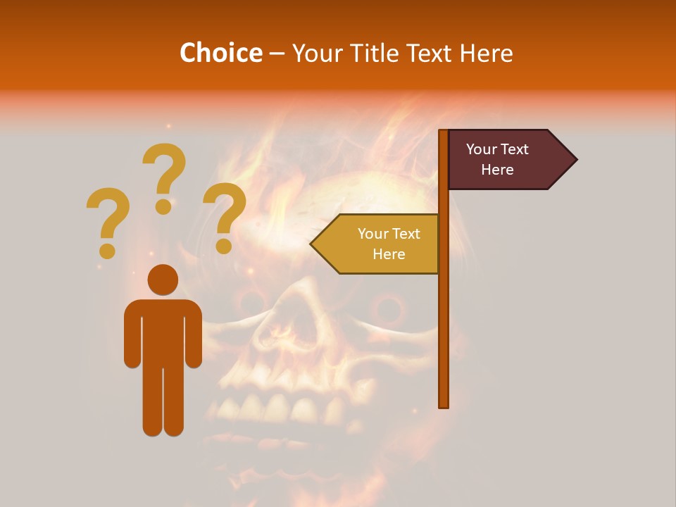 Burning Skull PowerPoint Template