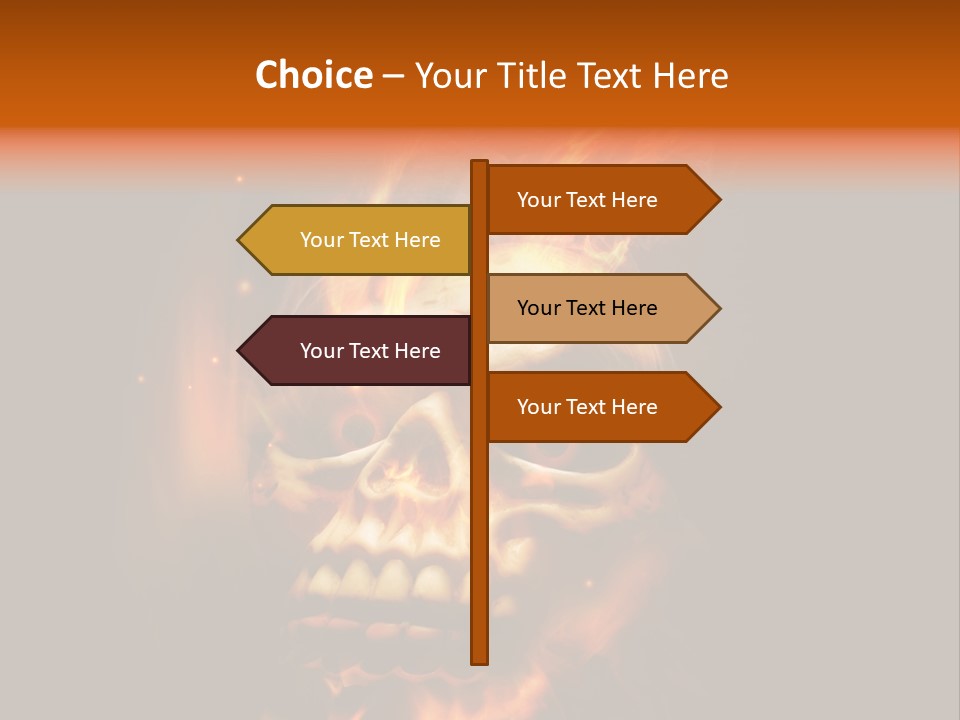 Burning Skull PowerPoint Template